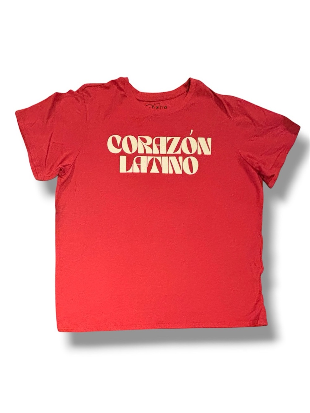 JZD Corazon Latino Red Graphic Tee | Latino Heritage Month Unisex XL